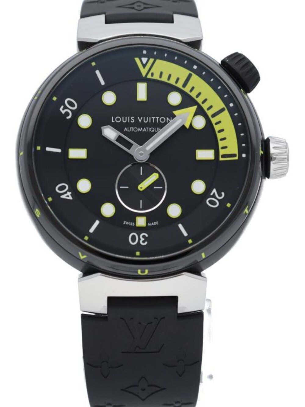 Louis Vuitton Tambour Street Diver Neon Black Watch Box SS - Picture 2 of 7